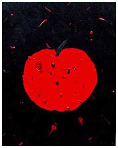 ©1998 Lisa Brugger Kitchen Apple - Acrylic on Canvas 16 x 22