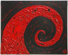 ©2007 Lisa Brugger Mistique in Red - Acrylic with Mix Media on Canvas 16 x 22