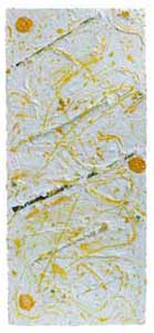 ©2010 Lisa Brugger Citrine Snow (Happiness) - Acrylic with Mix Media on Canvas 22 X 54