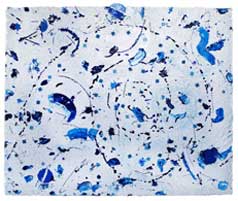 ©2008 Lisa Brugger Sapphire Snow (Joy) - Acrylic with Mix Media on Canvas 45 X 51